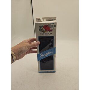 Vintage Fruit of the Loom Women's Slippers Ballerina Blue‎ Size S 5-6 NOS